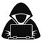 Hacker laptop icon, simple style