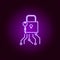 Hacker, lock icon in neon style. Can be used for web, logo, mobile app, UI, UX