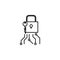 Hacker, lock icon on white background. Can be used for web, logo, mobile app, UI UX