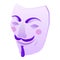 Hacker mask icon, isometric style