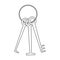 Hacker`s lockpicks icon in outline style isolated on white background.