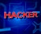 Hacker Sign Shows Spyware Unauthorized And Cyber