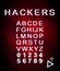 Hackers glitch font template