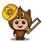 Hacksaw beaver animal mascot costume