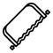 Hacksaw icon, outline style