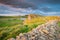 Hadrian`s Wall above Highshield Crag