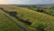 Hadrian`s Wall aerial view, England, UK