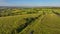 Hadrian`s Wall aerial view, England, UK