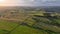 Hadrian`s Wall aerial view, England, UK