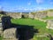 Hadrians Wall, Northumberland National Park, Ruined Stone Arch and Walls at Milecastle 37, Northern England, Great Britain