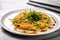 Haemul pajeon, seafood pancake with green onions, AI generative image
