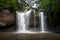 Haewsuwat waterfall at Khao Yai National Park, Thailand.The Wor