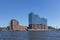 HafenCity district at Hamburg, view from Elbe river