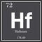 Hafnium chemical element, dark square symbol
