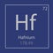 Hafnium Hf chemical element icon