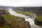 Hafragilsfoss falls in summer season view, Iceland