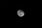 Haft moon or wanning gibbous moon phase with black sky blackground