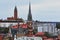 Haga Oscar Fredrik church aerial panorama, Gothenburg, Goteborg Sweden