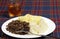 Haggis meal and whisky