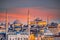 Hagia Sophia Grand Mosque and Mosque at night, Hagia Sophia domes and minarets old town, Istanbul, Turkey, Turkiye, Byzantine