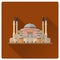 Hagia Sophia at Istanbul flat design long shadow vector illustration