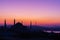 Hagia Sophia Museum, sunrise silhouette, Istanbul, Turkey