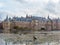 The Hague Binnenhof with lake in foregroundwith coots swimming