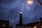 HAGUE, NETHERLANDS - OCTOBER 18: Hoge vuurtoren van IJmuiden Lighthouse. IJmuiden, The Hague, Netherlands