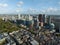 The Hague urban skyline of the center in The Netherlands south Holland, houses dutch government embassier ministires and