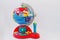 Hai, Ukraine - March 1, 2017: Children globe toy isolated on white.