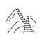 haiku stairs line icon vector illustration