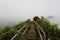 Haiku Stairs to Heaven to Koolau mountain in Oahu island, Hawaii