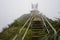 Haiku Stairs to Heaven to Koolau mountain in Oahu island, Hawaii