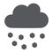 Hail glyph icon, weather and meteorology, cloud sign, vector graphics, a solid pattern on a white background.