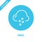 hail icon vector from weather collection. Thin line hail outline icon vector  illustration. Linear symbol for use on web and