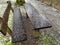 Hail on a park bench after heavy rainfall and stormy weather with hail storm and icy raindrops show need for insurance dangerous