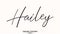 Hailey Female name - Beautiful Handwritten Lettering Modern Calligraphy Text