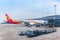Hainan Airlines aircraft at Chongqing Jiangbei international airport in Yubei, Chongqing, CHINA