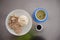 Hainanese chicken rice with broth