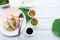 Hainanese rice with crispy pork , Thai gourmet steamed crispy pork rice