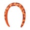 Hair accessorie headband. Illustration of accessory for care and clip hairnine. Woman hair fashion item. Elastic hoop