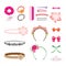 Hair Accessories Objects Set