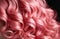 Hair Background Curly Pink Shiny Beautiful Well. Generative AI
