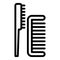 Hair brushes icon outline vector. Comb hairbrush