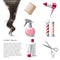 Hair care icons set