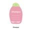 Hair care products pink shampoo