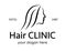 Hair clinic vector logo black color line style