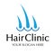 Hair clinic vector logo color style