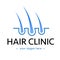 Hair clinic vector logo color style