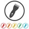 Hair clipper machine icons set - Illustration